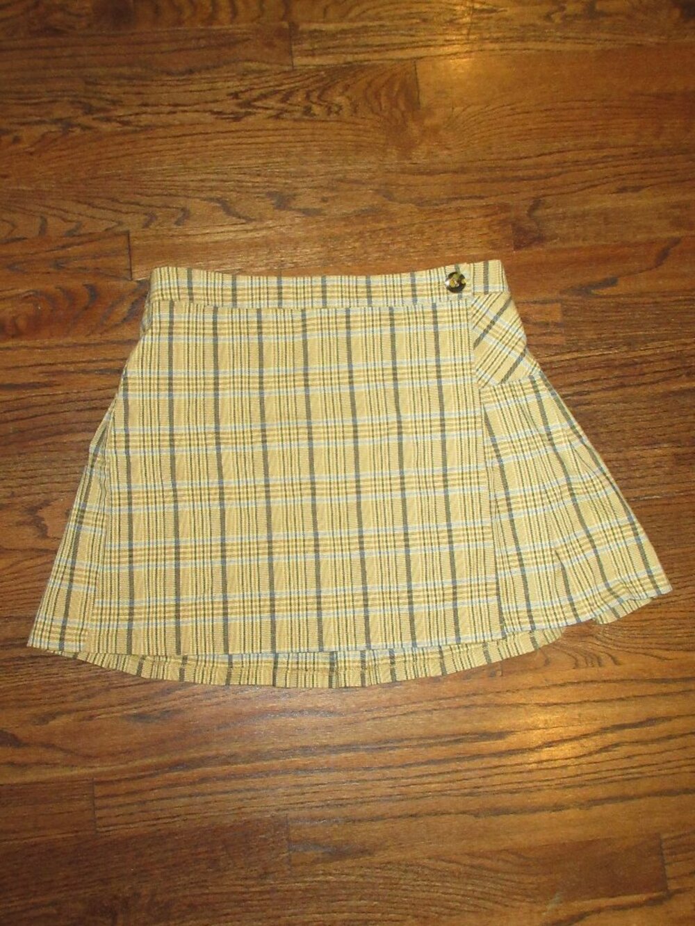 Urban Outfitters Wrap Plaid Pleated Skirt Size L